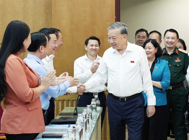 Party chief meets with voters in Ha Noi- Ảnh 1.