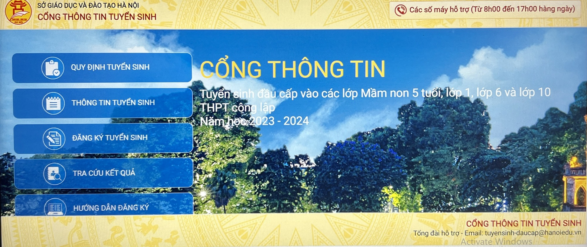 Bắt đầu đăng ký tuyển sinh trực tuyến vào lớp 6
