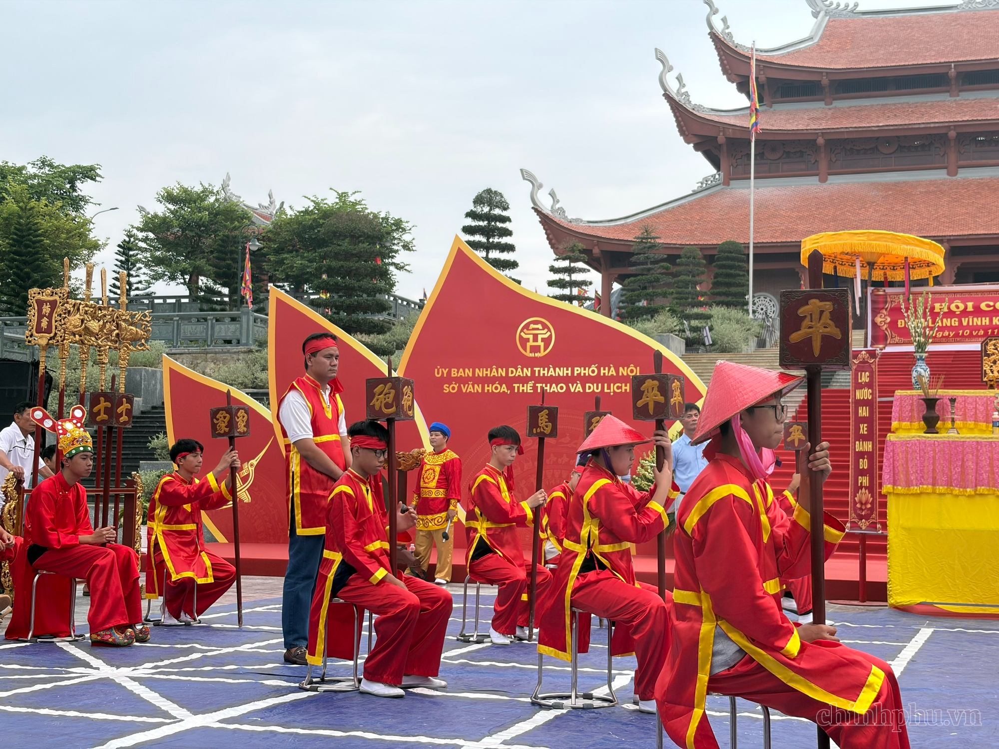 Trình diễn nghệ thuật đánh cờ người tại 'Cội nguồn di sản giữa lòng Thủ đô'- Ảnh 2.