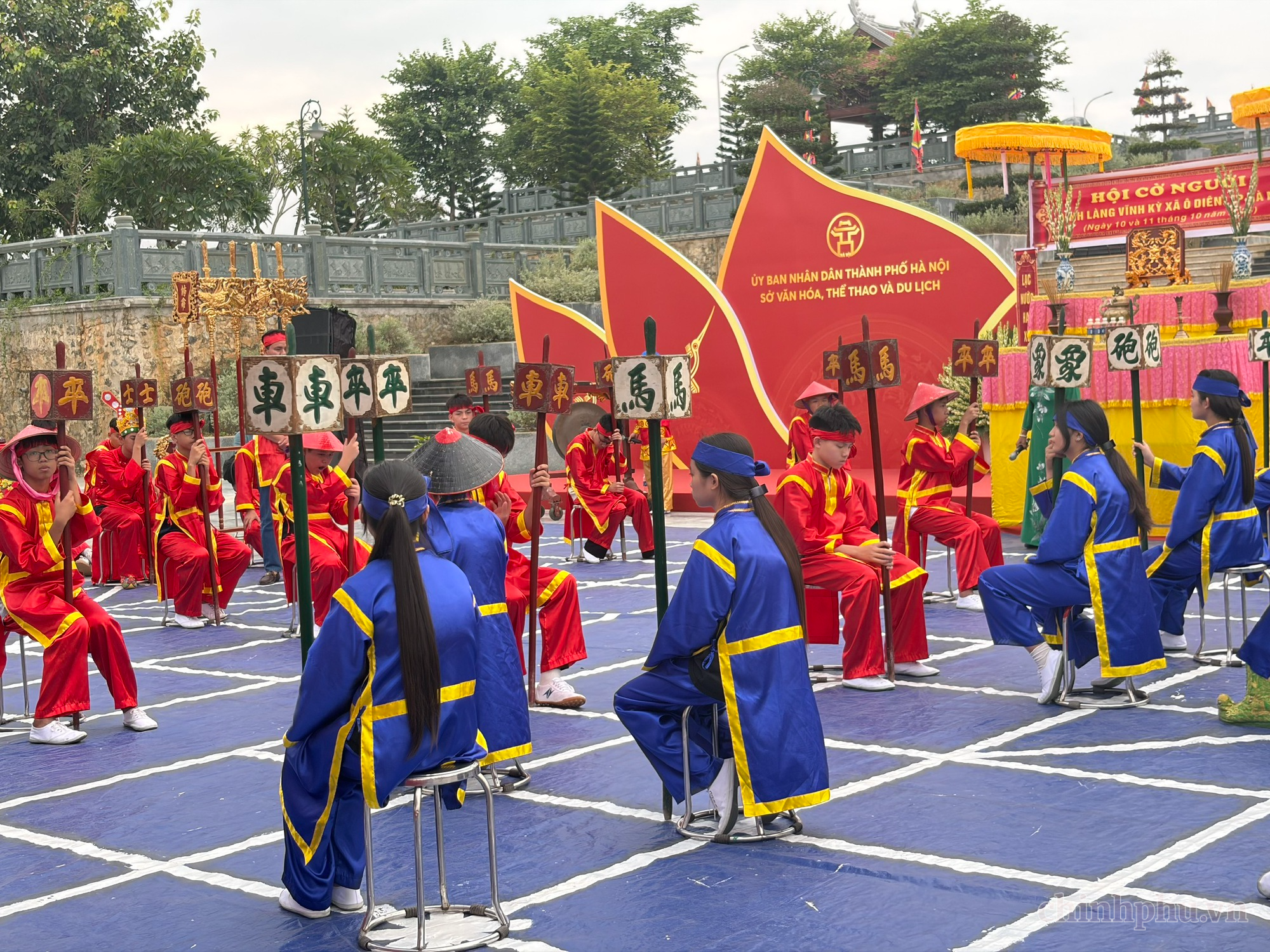 Trình diễn nghệ thuật đánh cờ người tại 'Cội nguồn di sản giữa lòng Thủ đô'- Ảnh 3.