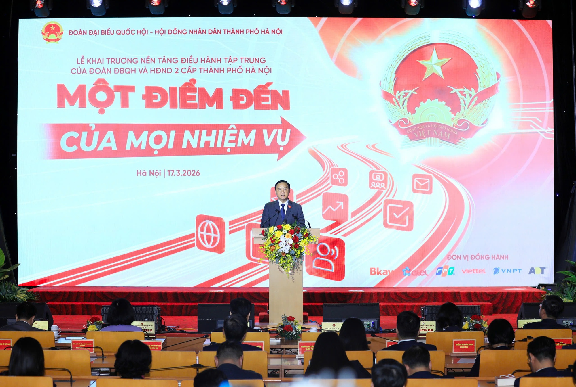 Hà Nội: Khai trương nền tảng điều hành tập trung của Đoàn đại biểu Quốc hội và HĐND- Ảnh 1.