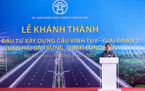 Thủ tướng Phạm Minh Chính dự lễ khánh thành cầu Vĩnh Tuy giai đoạn 2