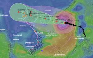 Dự báo thời điểm bão số 3 Yagi tác động mạnh nhất đến Hà Nội