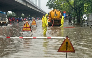 Hà Nội: Khẩn trương khắc phục tình trạng ngập úng