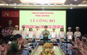 Công an TP. Hà Nội công bố quyết định thăng cấp bậc hàm năm 2025