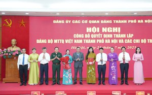 Đảng bộ MTTQ Việt Nam TP. Hà Nội gồm 36 chi bộ trực thuộc