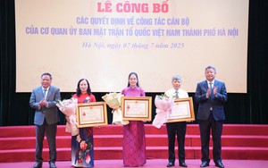 Hà Nội công bố các quyết định về công tác cán bộ Ủy ban MTTQ Thành phố
