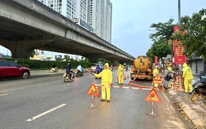 Ứng trực thoát nước 24/24h, sẵn sàng đối phó với mưa lớn