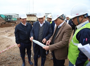 Đôn đốc tiến độ thi công dự án nhà máy xử lý nước thải Yên Xá