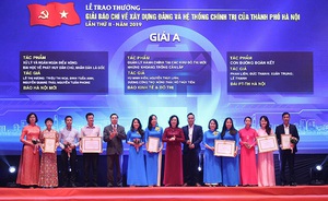 Trao giải thưởng về Xây dựng Đảng và Phát triển văn hóa người Hà Nội