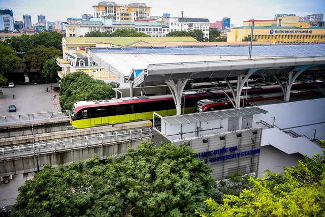 Metro Nhổn - ga Hà Nội hoàn thành 7 ngày chạy thử đoạn trên cao - Ảnh 1.
