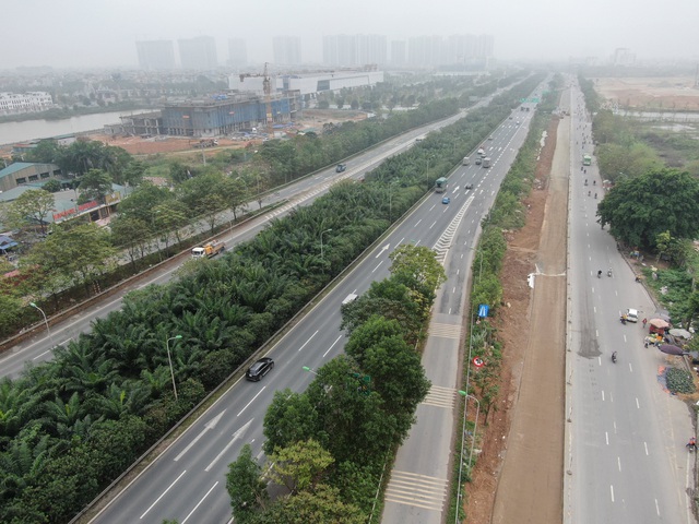 Hà Nội mở rộng gấp đôi đường gom đại lộ Thăng Long chống úng ngập - Ảnh 2.