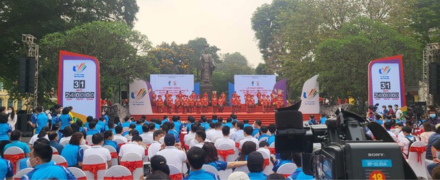 Hà Nội tổ chức Lễ phát động đếm ngược 31 ngày hướng tới SEA Games 31 - Ảnh 1.