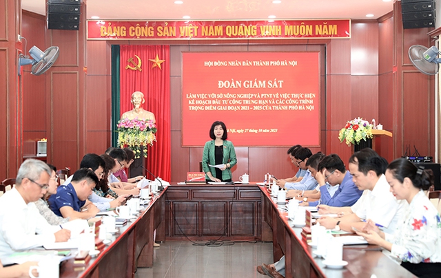 Dự án tiêu nước phía Tây và cải tạo sông Tích vẫn chậm tiến độ - Ảnh 1.