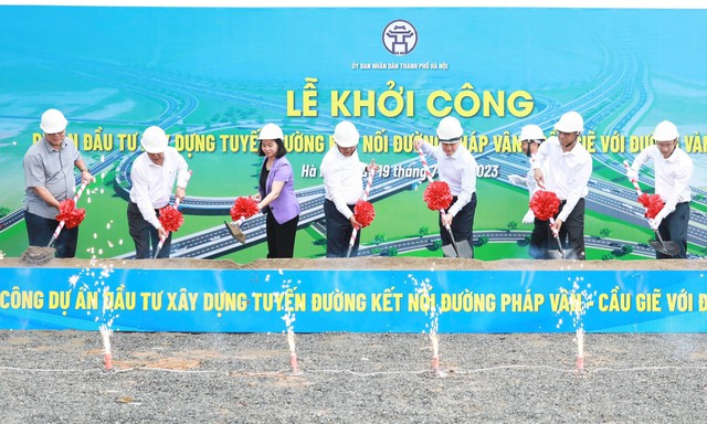 Hà Nội: Khởi công đường nối Pháp Vân-Cầu Giẽ với Vành đai 3 - Ảnh 1.