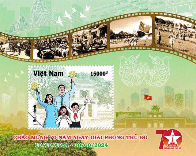Phát hành bộ tem "Chào mừng 70 năm Ngày Giải phóng Thủ đô- Ảnh 1. Phát hành bộ tem "Chào mừng 70 năm Ngày Giải phóng Thủ đô- Ảnh 1.
