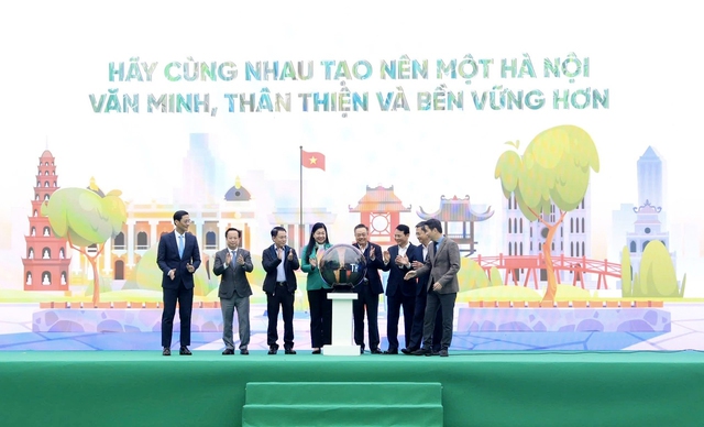 Hà Nội phát động phong trào thi đua 'Sáng - Xanh - Sạch - Đẹp'- Ảnh 1.