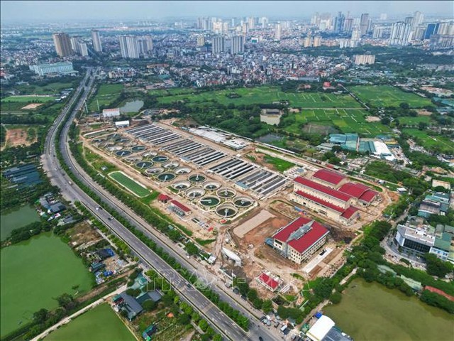 Hà Nội vận hành thử Nhà máy xử lý nước thải Yên Xá- Ảnh 1. Hà Nội vận hành thử Nhà máy xử lý nước thải Yên Xá- Ảnh 1.