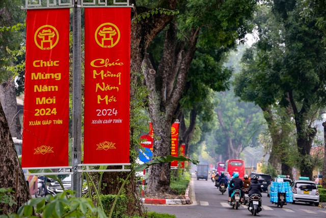 Hà Nội rực rỡ cờ hoa mừng Đảng, mừng Xuân Giáp Thìn 2024- Ảnh 10.