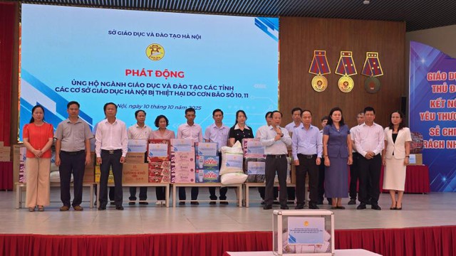 Ngành GD&ĐT Thủ đô phát động phong trào ủng hộ vùng bão lũ miền Bắc- Ảnh 4.