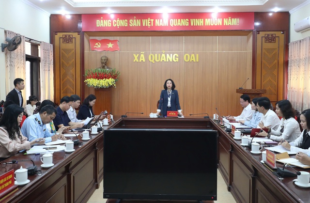 Kiểm tra đột xuất bữa ăn bán trú tại trường Tiểu học Chu Minh-Quảng Oai- Ảnh 1.