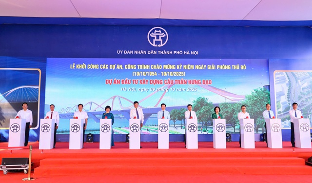 Hà Nội: Khởi công xây dựng cầu Trần Hưng Đạo- Ảnh 1. Hà Nội: Khởi công xây dựng cầu Trần Hưng Đạo- Ảnh 1.
