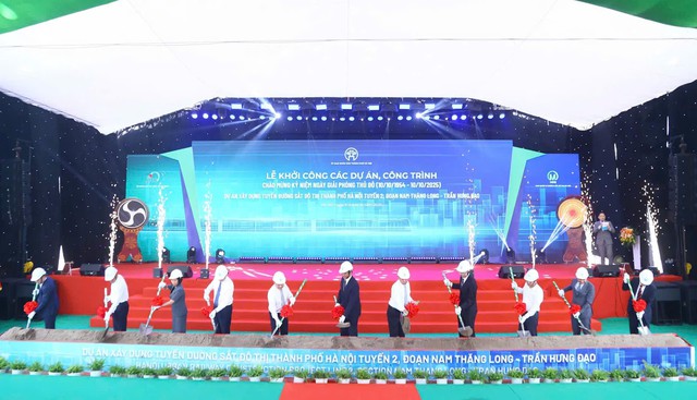 Khởi công tuyến Metro số 2 Nam Thăng Long-Trần Hưng Đạo- Ảnh 1. Khởi công tuyến Metro số 2 Nam Thăng Long-Trần Hưng Đạo- Ảnh 1.