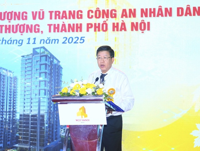 Khởi công dự án xây nhà ở cho lực lượng vũ trang Công an nhân dân tại phường Phú Thượng- Ảnh 1.