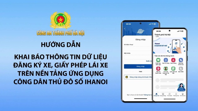 Chuẩn hóa dữ liệu phương tiện, giấy phép lái xe qua ứng dụng iHanoi - Ảnh 1. Chuẩn hóa dữ liệu phương tiện, giấy phép lái xe qua ứng dụng iHanoi - Ảnh 1.