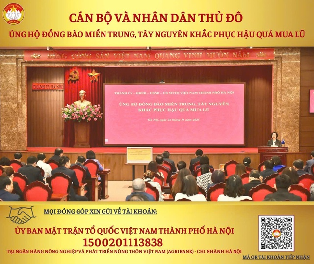 Ủy ban MTTQ Việt Nam TP. Hà Nội kêu gọi ủng hộ đồng bào bị thiệt hại do mưa lũ- Ảnh 1.