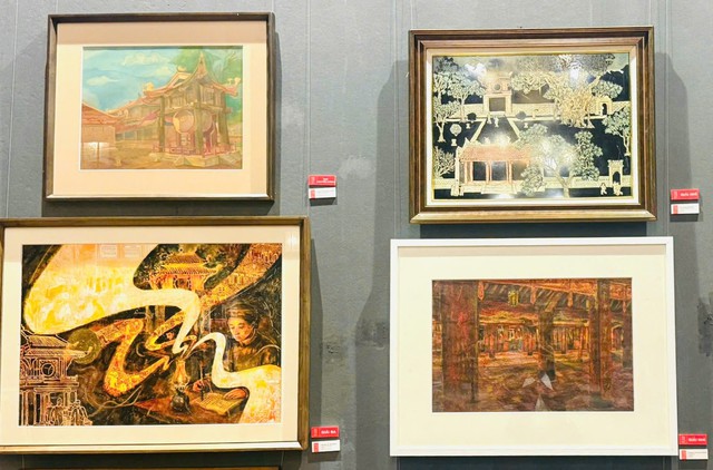 Trưng bày các tác phẩm đoạt giải cuộc thi vẽ tranh 'Tiếng vang lịch sử'- Ảnh 4.