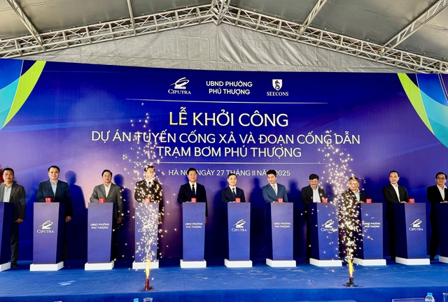 Hà Nội: Tăng năng lực tiêu thoát nước tại phường Phú Thượng- Ảnh 1.