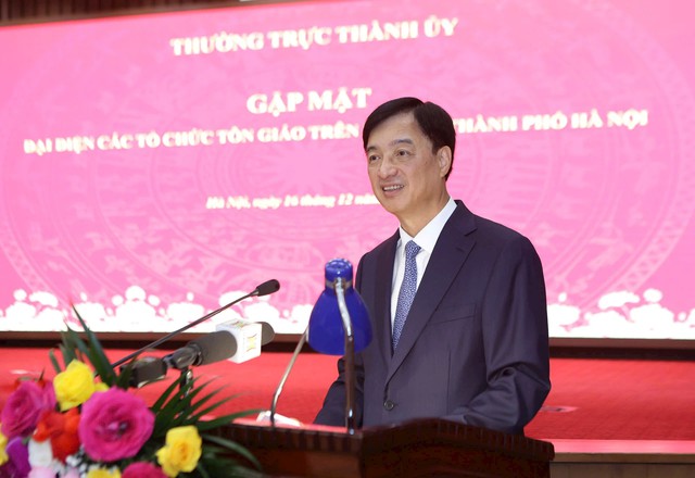 Thường trực Thành ủy Hà Nội gặp mặt đại diện các tổ chức tôn giáo trên địa bàn- Ảnh 2.