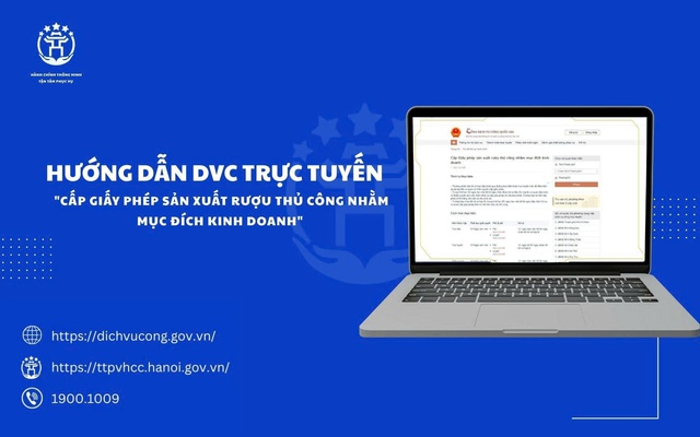 Hướng dẫn thực hiện thủ tục ‘Cấp Giấy phép sản xuất rượu thủ công nhằm mục đích kinh doanh’ trực tuyến- Ảnh 1.