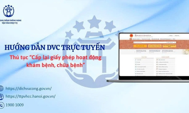 Hướng dẫn công dân thực hiện thủ tục ‘Cấp lại giấy phép hoạt động khám bệnh, chữa bệnh’ trực tuyến- Ảnh 1. Hướng dẫn công dân thực hiện thủ tục ‘Cấp lại giấy phép hoạt động khám bệnh, chữa bệnh’ trực tuyến- Ảnh 1.