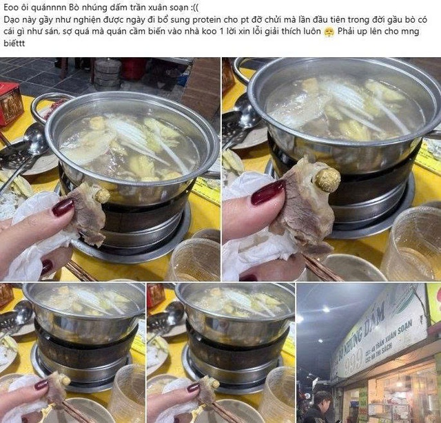 Dừng hoạt động quán bò nhúng dấm bị khách tố có dòi - Ảnh 1. Dừng hoạt động quán bò nhúng dấm bị khách tố có dòi - Ảnh 1.