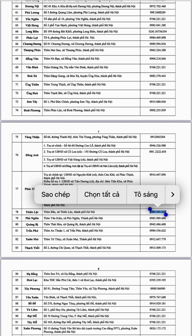 Hà Nội: Địa chỉ điểm phục vụ hành chính công của 126 xã/phường- Ảnh 4.