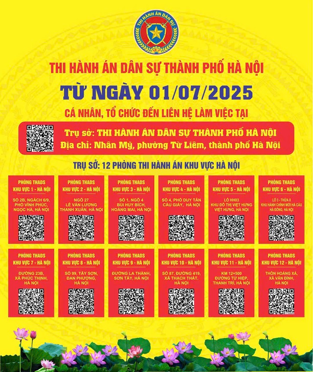 Hà Nội có 12 phòng thi hành án dân sự khu vực- Ảnh 1.