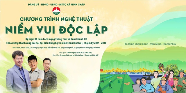 Cán bộ cùng nhân dân xã Minh Châu đón ‘Niềm vui độc lập’- Ảnh 1.
