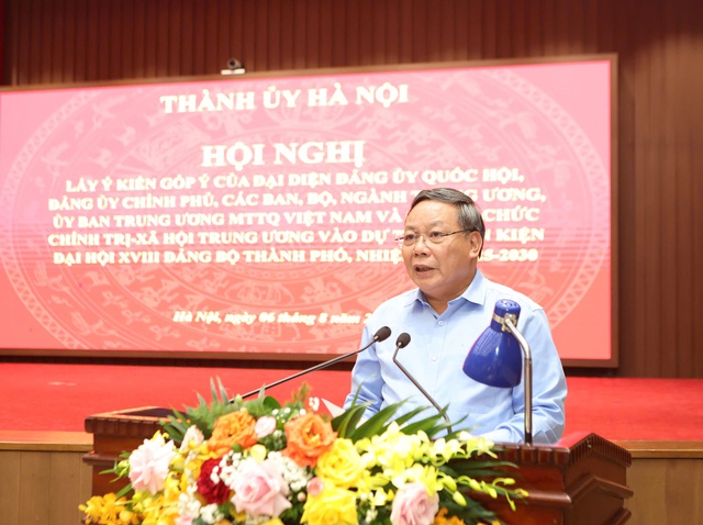 Góp ý tâm huyết, trách nhiệm cho Văn kiện Đại hội XVIII Đảng bộ Hà Nội- Ảnh 2.