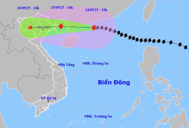 Hà Nội dự báo gió mạnh, mưa lớn 250mm do bão Ragasa- Ảnh 1.