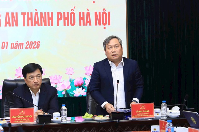 Bí thư Thành ủy Hà Nội làm việc với Đảng ủy Công an thành phố Hà Nội- Ảnh 4.