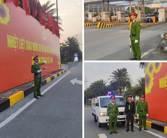 Công an Sân bay Nội Bài bảo đảm an ninh, trật tự tuyệt đối phục vụ Đại hội XIV của Đảng- Ảnh 2.