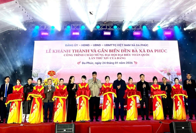 Khánh thành, gắn biển di tích Đền Bà chào mừng thành công Đại hội lần thứ XIV của Đảng- Ảnh 1.