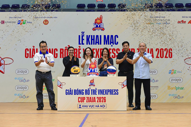 Khai mạc Giải Bóng rổ Trẻ VnExpress Cup Ziaja 2026 khu vực Hà Nội- Ảnh 1.