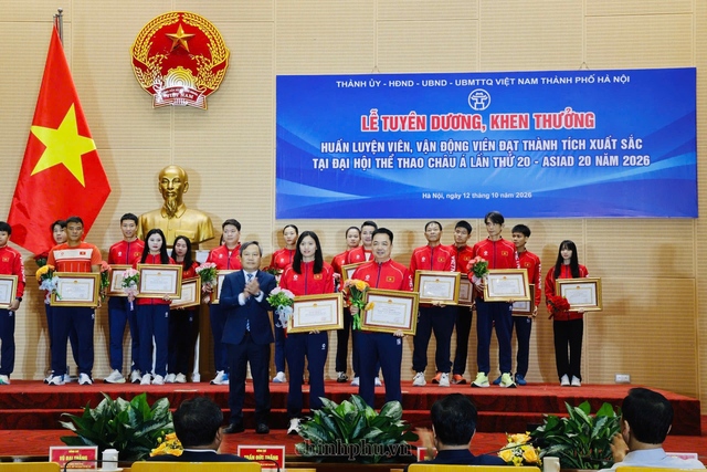 Hà Nội tuyên dương, khen thưởng HLV, VĐV đạt thành tích xuất sắc tại ASIAD 20- Ảnh 3.