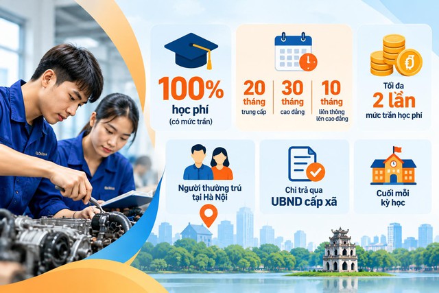 Hà Nội hoàn thiện thủ tục hỗ trợ học phí cho người học nghề trọng điểm - Ảnh 2.
