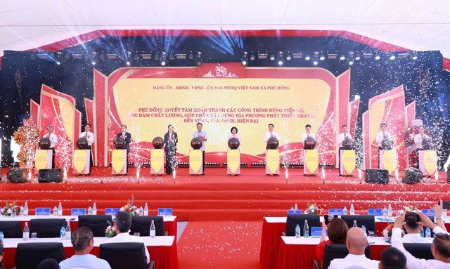 Xã Phù Đổng khởi công 19 dự án, tạo động lực phát triển khu vực phía Đông Thủ đô- Ảnh 2.