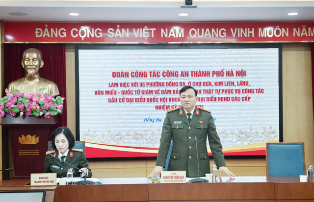 Công an thành phố Hà Nội bảo đảm an ninh, trật tự phục vụ bầu cử - Ảnh 2.