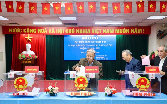 Hà Nội: 99,46% cử tri đi bầu cử tính đến 19h ngày 15/3- Ảnh 1.